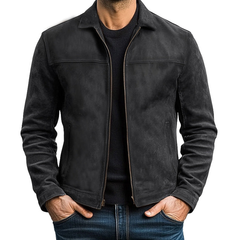 【24-hour shipping out】Mens Classic Fashion Zipper Leather Jacket 98679789U
