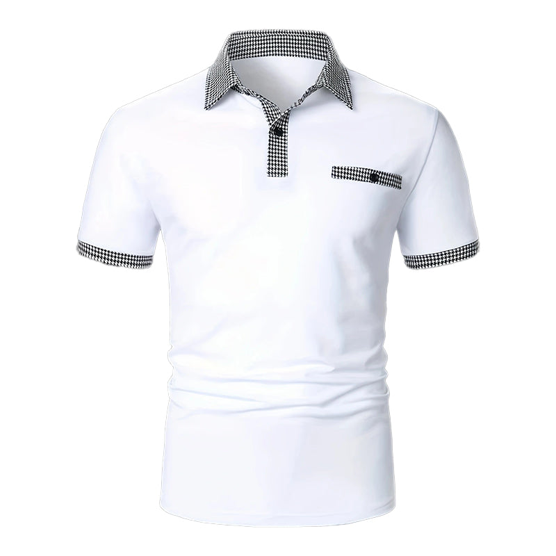 Men's Button Down Colorblock Sports Short Sleeve Polo Shirt 86428180X