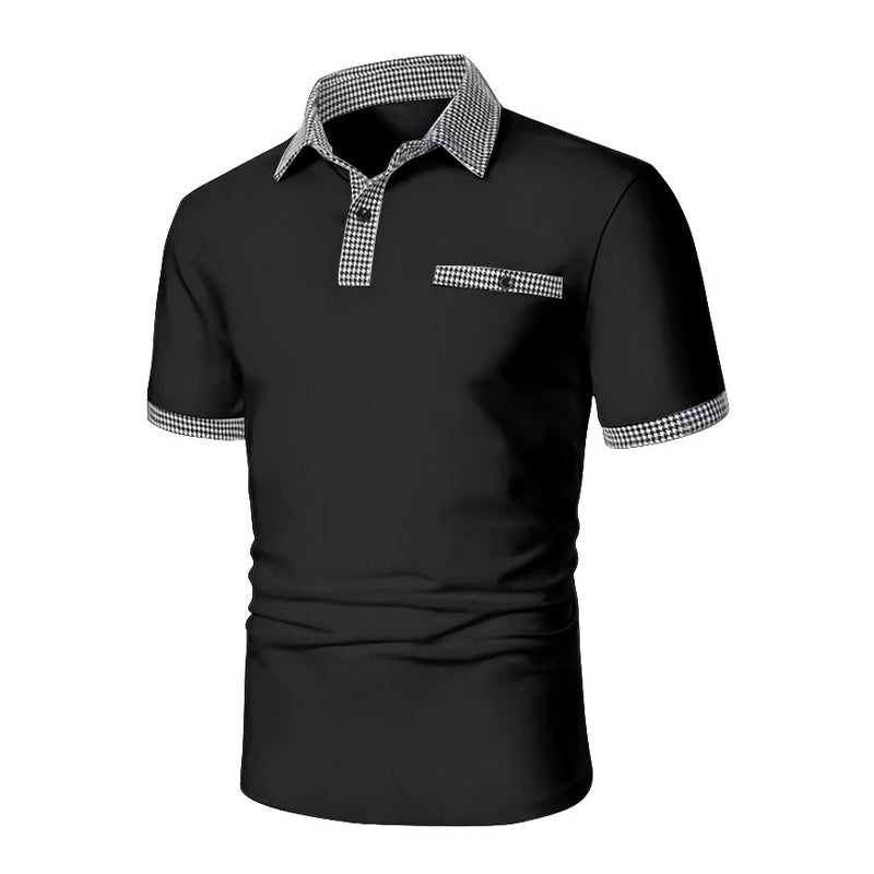 Men's Button Down Colorblock Sports Short Sleeve Polo Shirt 86428180X