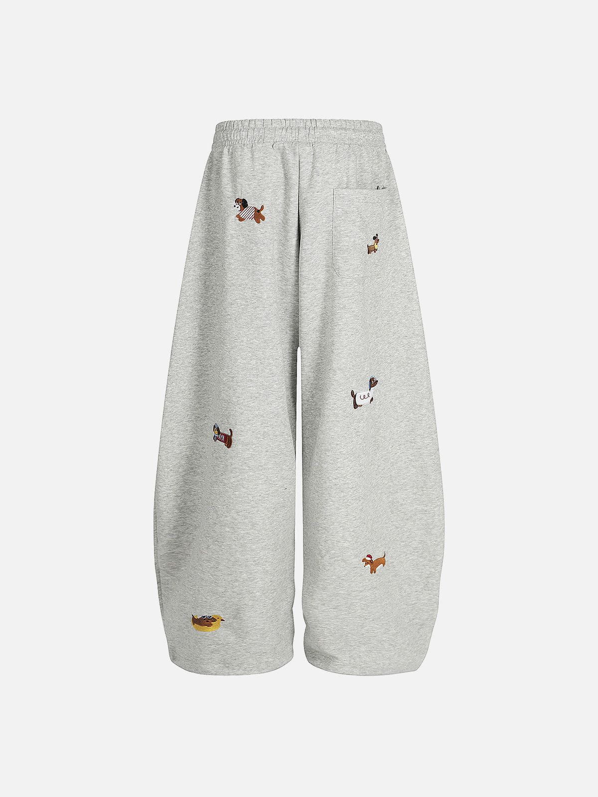 Aelfric Eden Embroidery Puppy Baggy Barrel Sweatpants