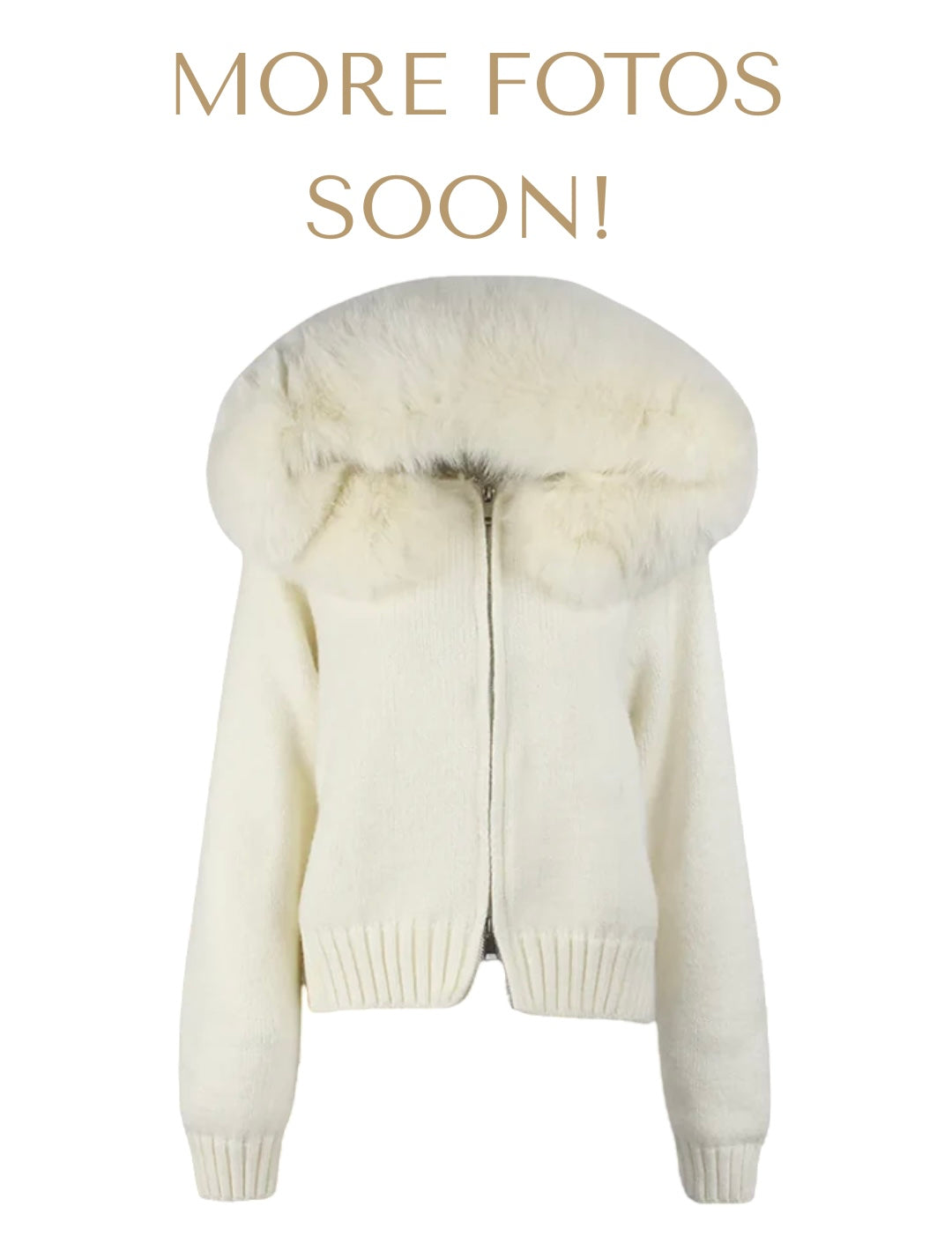 CHARM FUR JACKET- WHITE