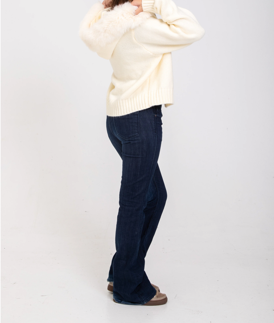 CHARM FUR JACKET- WHITE