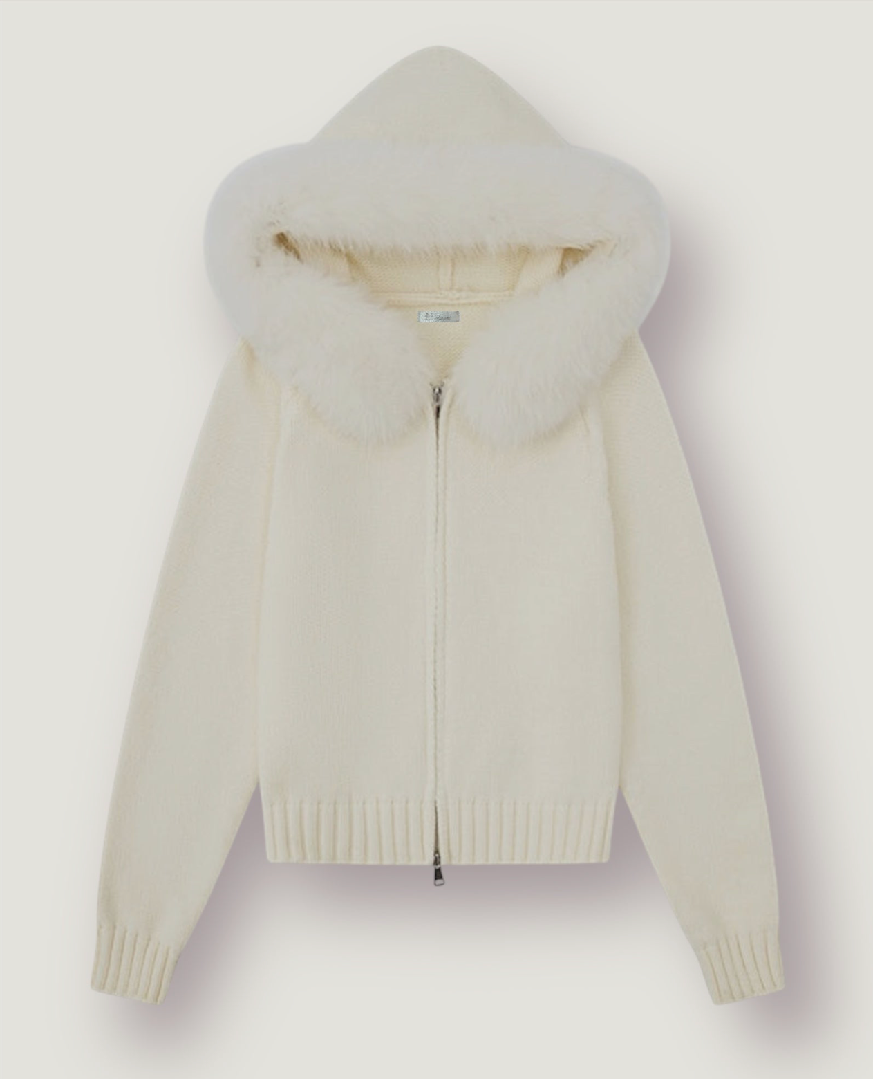CHARM FUR JACKET- WHITE