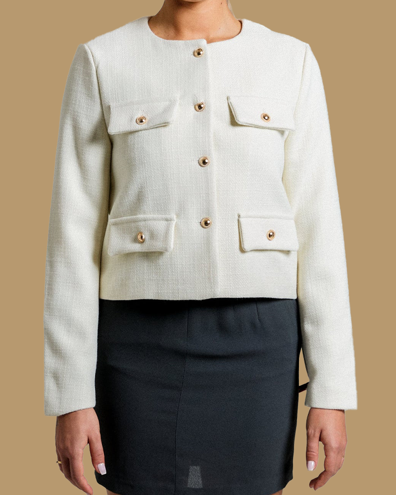 BLAZER ROUNDNECK - CREAM