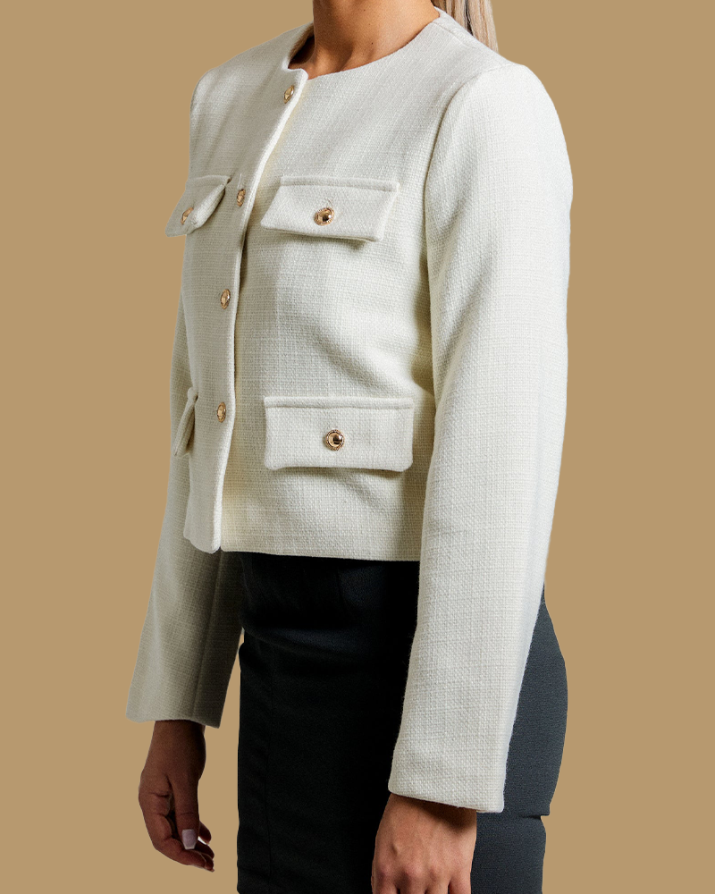 BLAZER ROUNDNECK - CREAM
