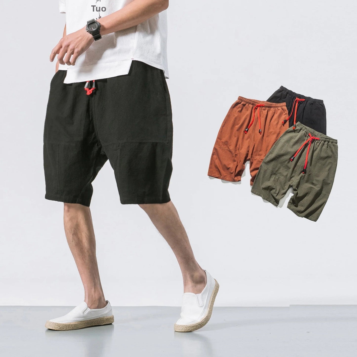 Kyoto Drift Linen Shorts