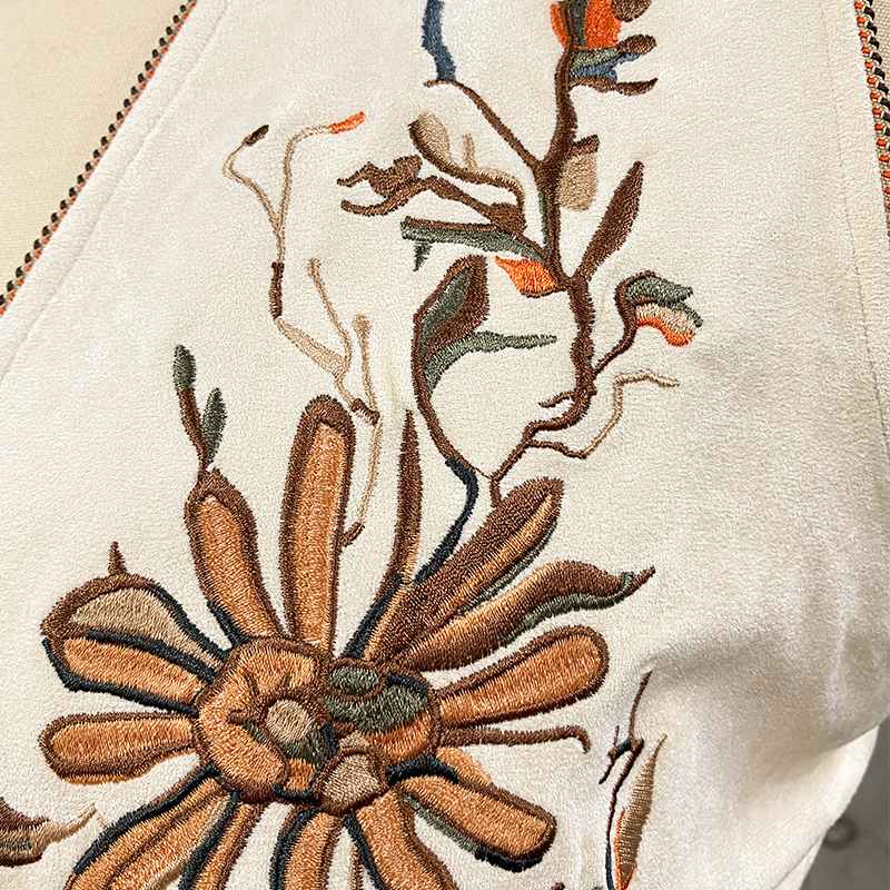 【24-hour shipping out】Men's Spring and Summer Classic Western Cowboy Style Thin Suede Embroidered Deep V-neck Tank Top 00494118K