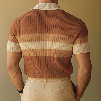 【24-hour shipping out】Men's Spring Fashion Simple Woven Slim Short Sleeve Shirt MTA0885D0P