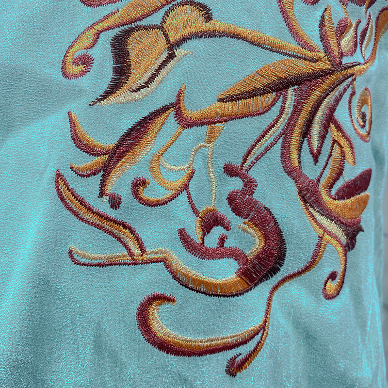 【24-hour shipping out】Men's Classic American Retro Western Suede Embroidered Long Sleeve Shirt 83858595K