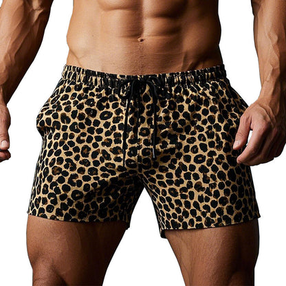 【24-hour shipping out】Men's Leopard Print Comfortable Breathable Shorts 03984898P