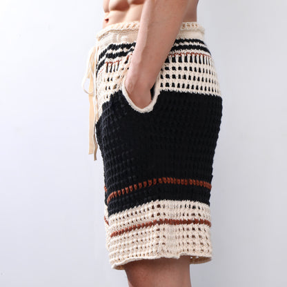 【24-hour shipping out】Men's Holiday Braided Beach Shorts MTA2138C6P