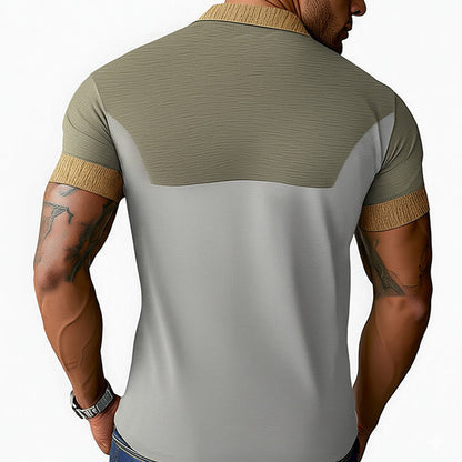 【24-hour shipping out】Men's Summer Skin Friendly and Comfortable Polo T-Shirt MTA2895C3U