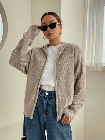 Warmth & Whispers Autumn Cardigan Hoodie