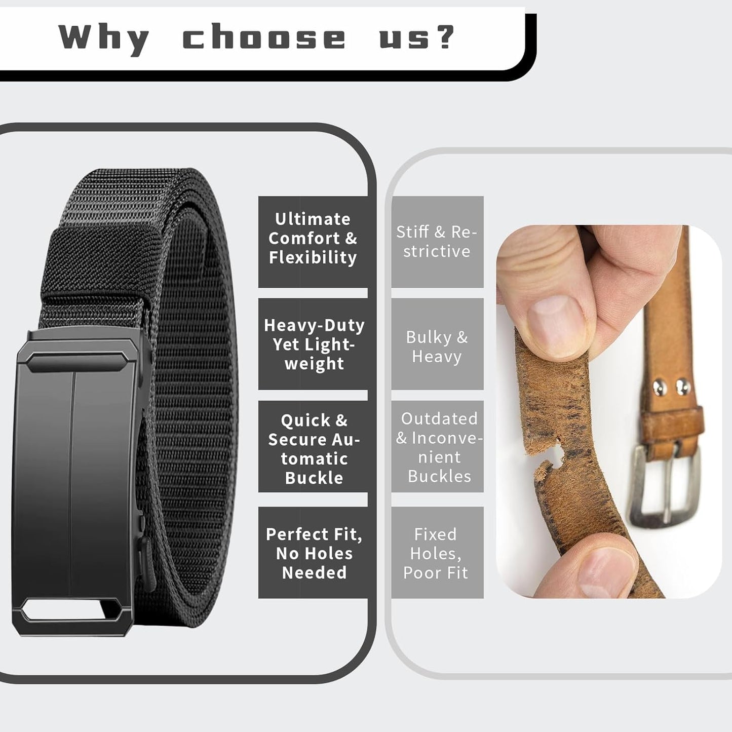 Stretch-Fit Tactical Belt – Ultra-Light