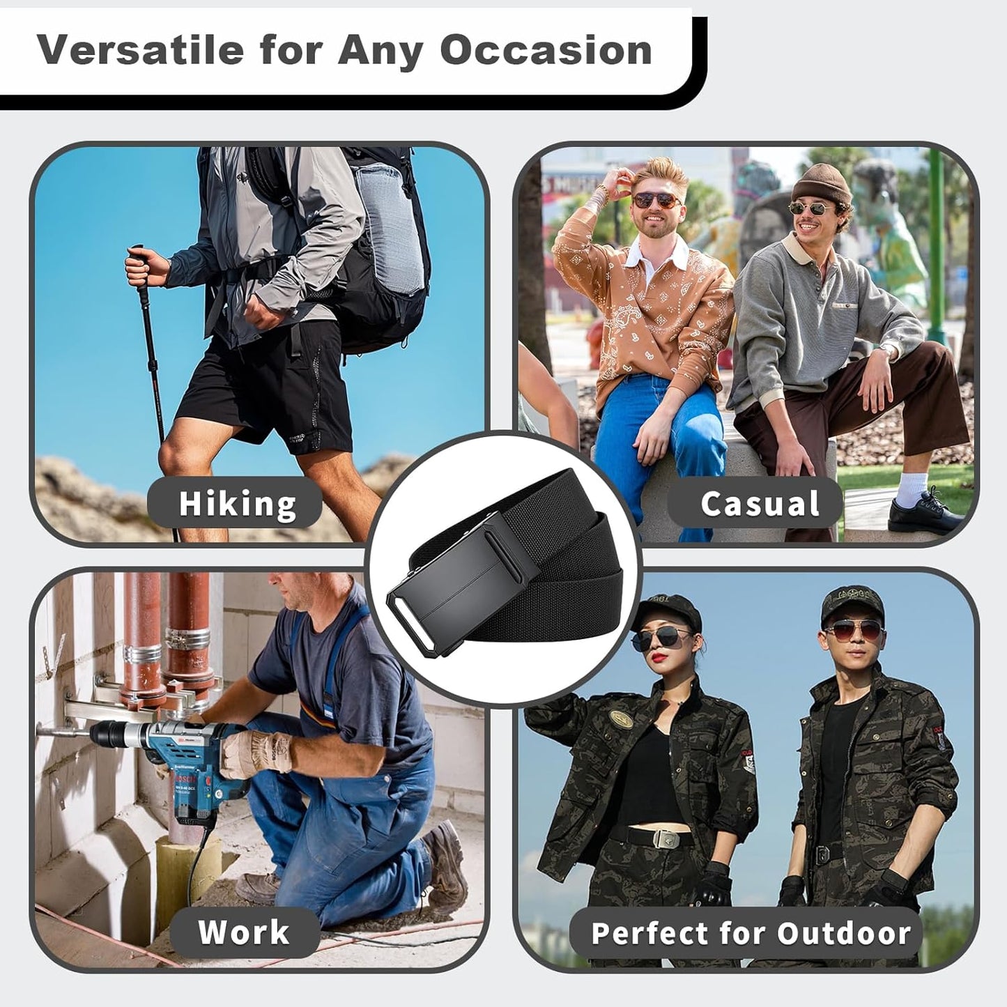 Stretch-Fit Tactical Belt – Ultra-Light
