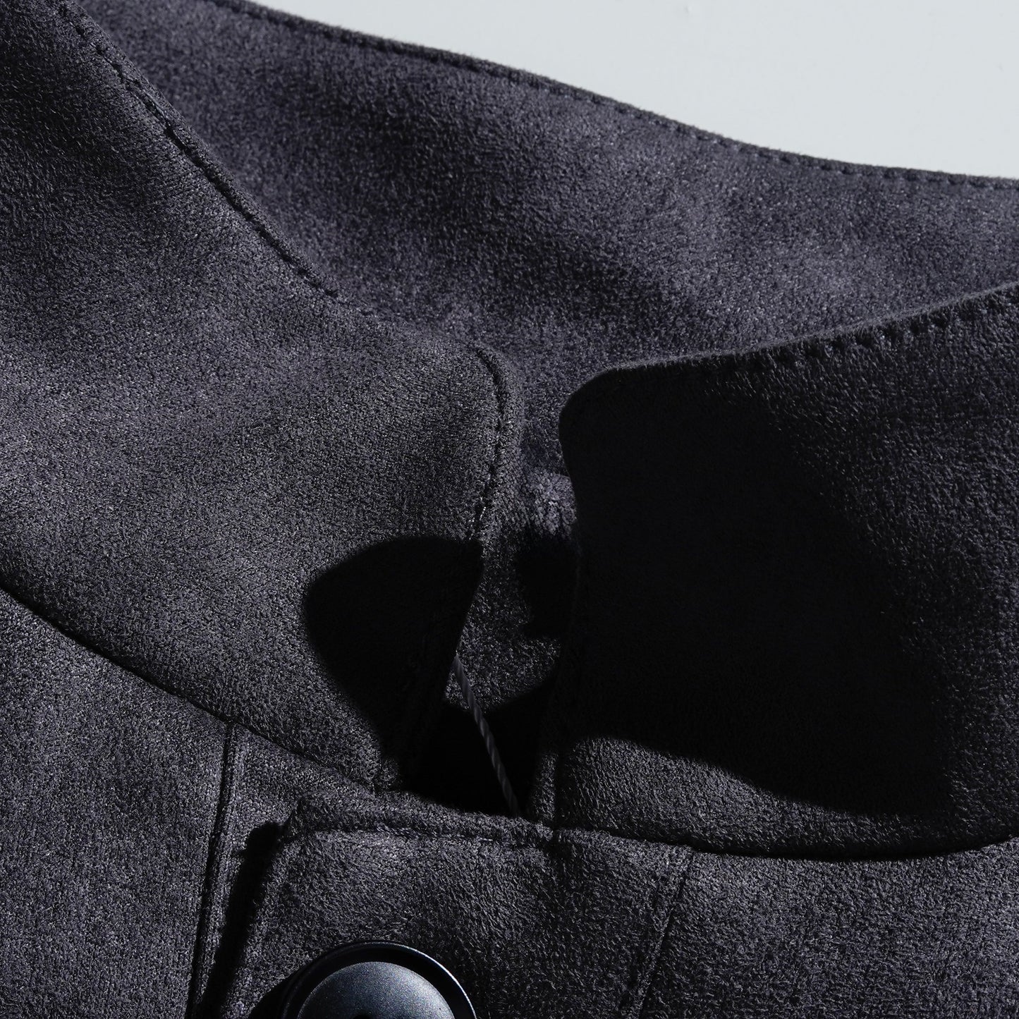 Men's Vintage Suede Single Breasted Stand Collar Jacket 65731063Y