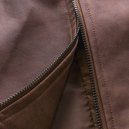 【24-hour shipping out】Mens Classic Fashion Zipper Leather Jacket 98679789U