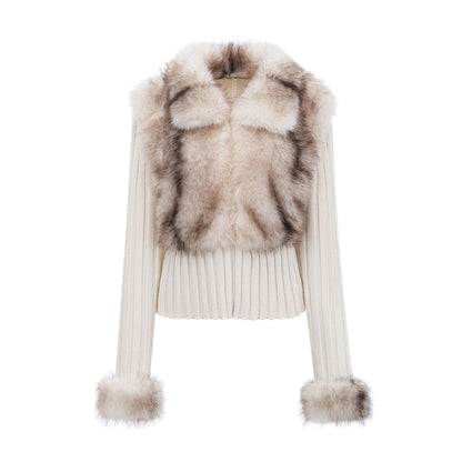 CHARM EXCLUSIVE FUR KNIT - WHITE