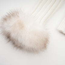 CHARM EXCLUSIVE FUR KNIT - WHITE