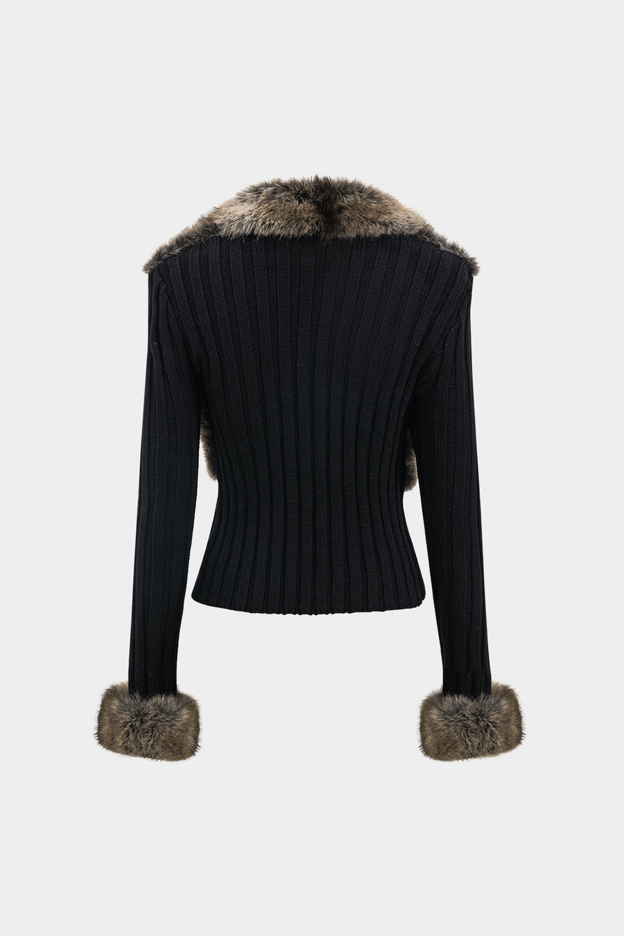 LAMOUR EXCLUSIVE FUR KNIT - BLACK