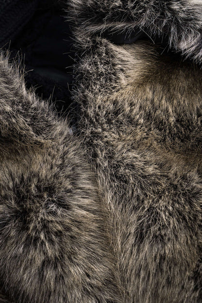 LAMOUR EXCLUSIVE FUR KNIT - BLACK