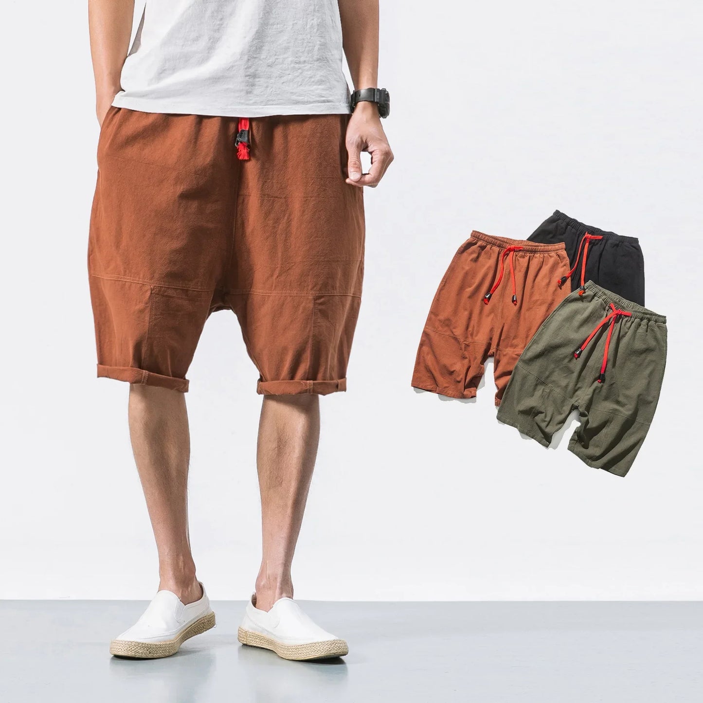 Kyoto Drift Linen Shorts