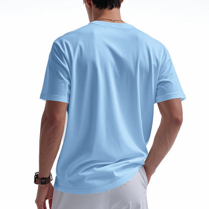 【24-hour shipping out】Men's Solid Color Cotton V-Neck Short Sleeve T-Shirt MTA0144D2X