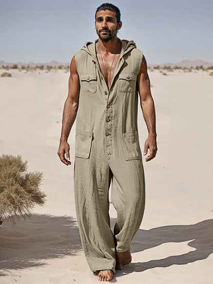 Sleeveless Hooded Jumpsuit
