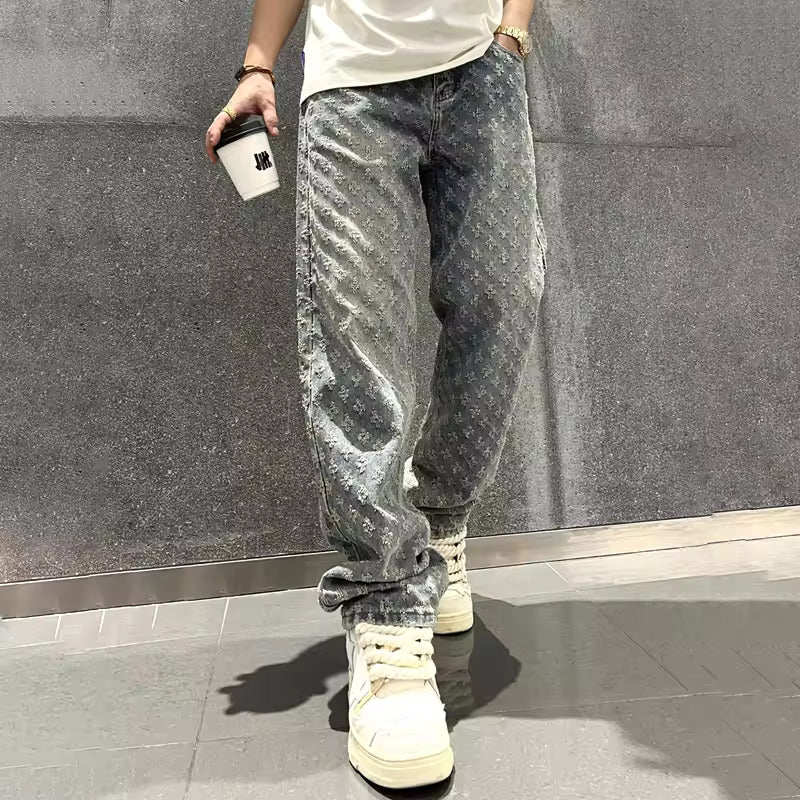 ORION JACQUARD DENIM JEANS