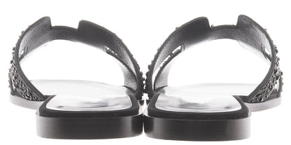 LAMOUR SANDAL - BLACK RHINESTONE