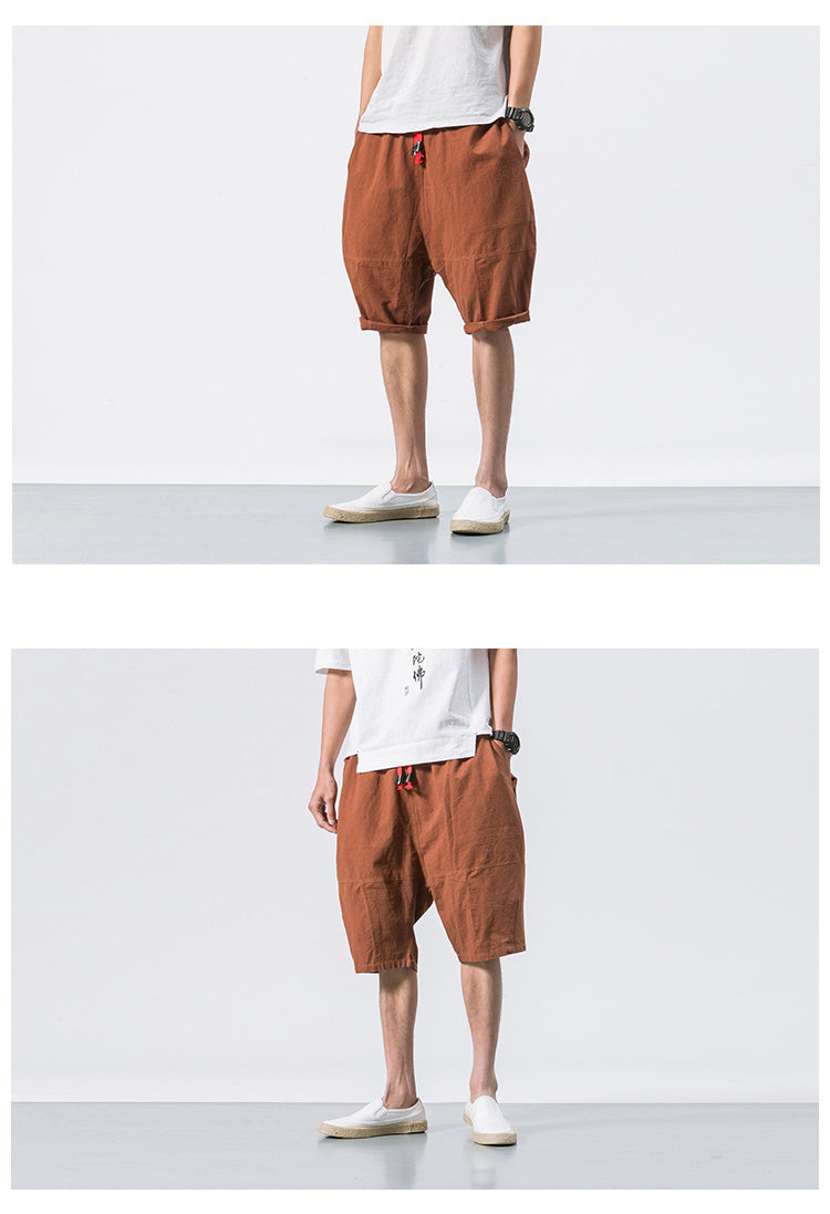 Kyoto Drift Linen Shorts