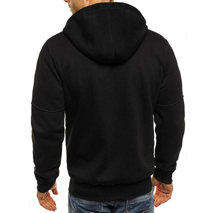 Men's Casual Cotton Blend Zipper Hooded Slim Fit Sports Jacket 87031331